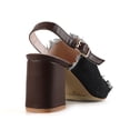 thumbnail image 3 of Nature Breeze Cara-02 Peep Toe Sligback Heel in Black Denim, 3 of 4