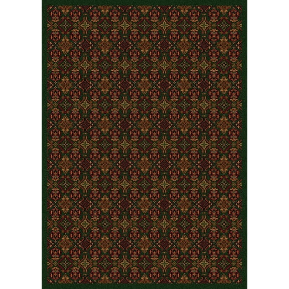 Milliken Design Center Area Rug TURKOMAN OLIVE Turkoman Olive Rings Loops 7' 8" x 10' 9" Rectangle