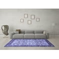 thumbnail image 3 of Ahgly Company Indoor Square Persian Blue Traditional Area Rugs, 5' Square, 3 of 4