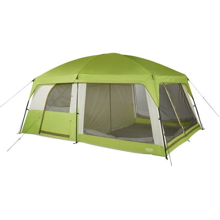 Tmnt Foot - Wenzel Eldorado 10 15 x 10 Foot 10 Person Camping Cabin Tent with Rainfly, Green