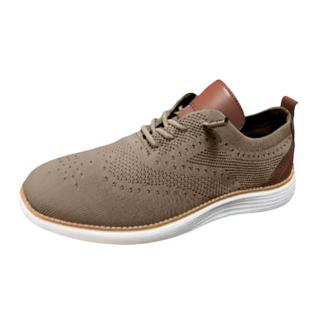 

Yindaity Mens Running Sneaker Casual Shoes Leather Sport Shoes Breathable Comfortable Walking Shoes(Khaki 11)