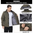 thumbnail image 5 of Xidunhg Men's Winter Skiing Jackets Water Resistant Warm Fleece Coats Parka Raincoats Snowboard Jacket with Hood Multi-Pocket Army Green L, 5 of 14