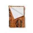 thumbnail image 2 of African Soft Flannel Fleece Throw Blanket, Ceremonial Native Illustration Cultural Art Print, Cozy Plush for Indoor and Outdoor Use, 60" x 80", Black Brown, by Ambesonne, 2 of 6