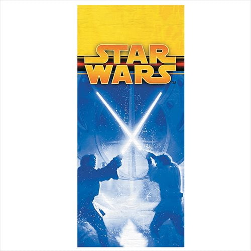 STAR WARS Generations PLASTIC TABLE COVER ~ Birthday Party Supplies Cover Blue 
