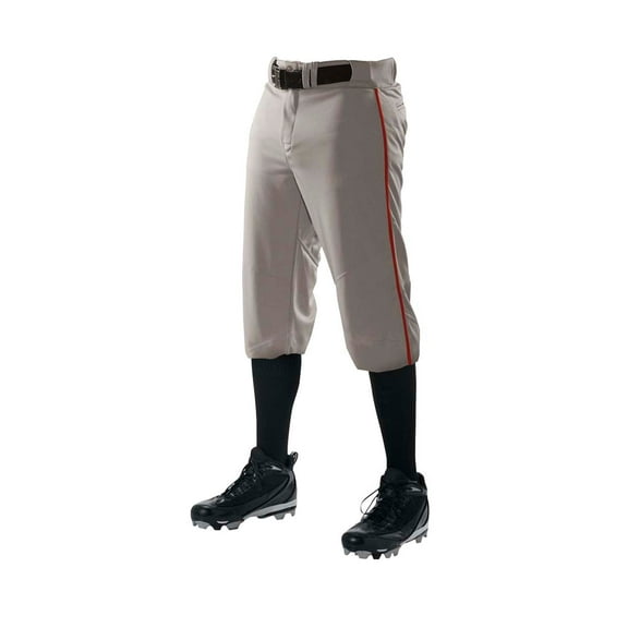 Alleson Crush Knicker Braided Adult Pant Gray | Red XL