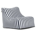 thumbnail image 7 of Jaxx Ponce Outdoor Bean Bag Chair - Weather Resistant Patio and Poolside Lounge Seating, Navy Stripes, 7 of 7