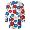 thumbnail image 5 of Fourth of July Decoration,Buy Again My Orders,Cadancy Plus Size Tops for Women Clearance,Loose Fit Elbow Sleeve Tees Color Blouses Casual,Loose Graphic Tees ,Playeras De Mujer Cuello,Blue 5X, 5 of 5