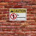 thumbnail image 5 of Industrial Caution Sign No Trespassing Sign (No trespassing) 8 in" x 12 in" UV Resistant Indoor Outdoor Workplace Industrial Caution Danger Warning SIgn, 5 of 7