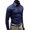 Navy L, variant on Men's Fashion Casual Solid Candy Color Long Sleeve Slim Fit Dress Shirt Top