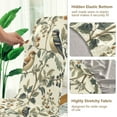 thumbnail image 5 of Yayeee 2 Pack Dining Chair Covers Stretch Parson Chairs Slipcovers Seat Protector, Green Birds, 5 of 6