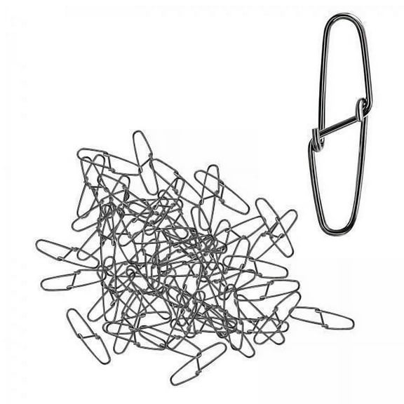 MAGIDEAL 5x100Pcs Fishing Snaps Quick Change Fishing Snap Clips Compact Accessories Lightweight Connector for Crappie Trout