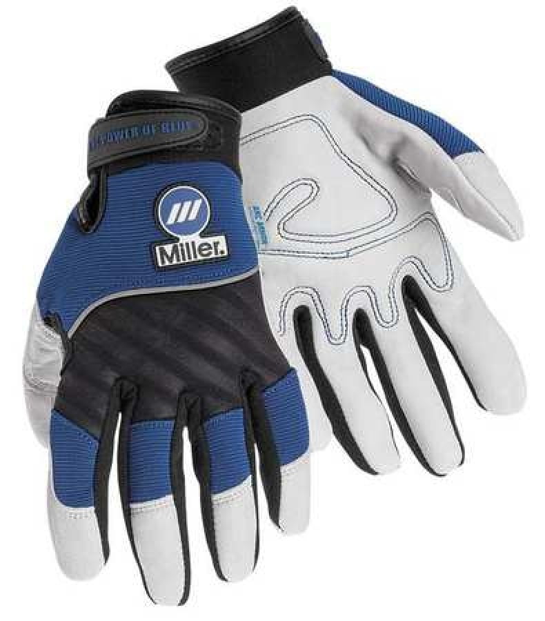 Miller Electric Welding Gloves - Medium 5 Inch Cowhide Work Gloves