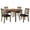 Honey Brown, Black - 10-Piece, variant on Parkwood 5-piece Square Dining Table Set Honey Brown