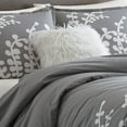 thumbnail image 3 of City Scene Branches Cotton Grey 3 Piece Duvet Cover Set-Full/Queen, 3 of 8