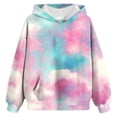 thumbnail image 4 of larppty Cute Hoodies for Girls Tie Dye Oversized Pullover Sweatshirts Long Sleeve Trendy Shirts Preppy Clothes (Yellow,5-6 Years), 4 of 4