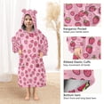thumbnail image 3 of FORMRS Wearable Blanket Hoodie with Sleeves for Kids Cozy Flannel Sweatshirt, Strawberry Bliss, 3 of 7