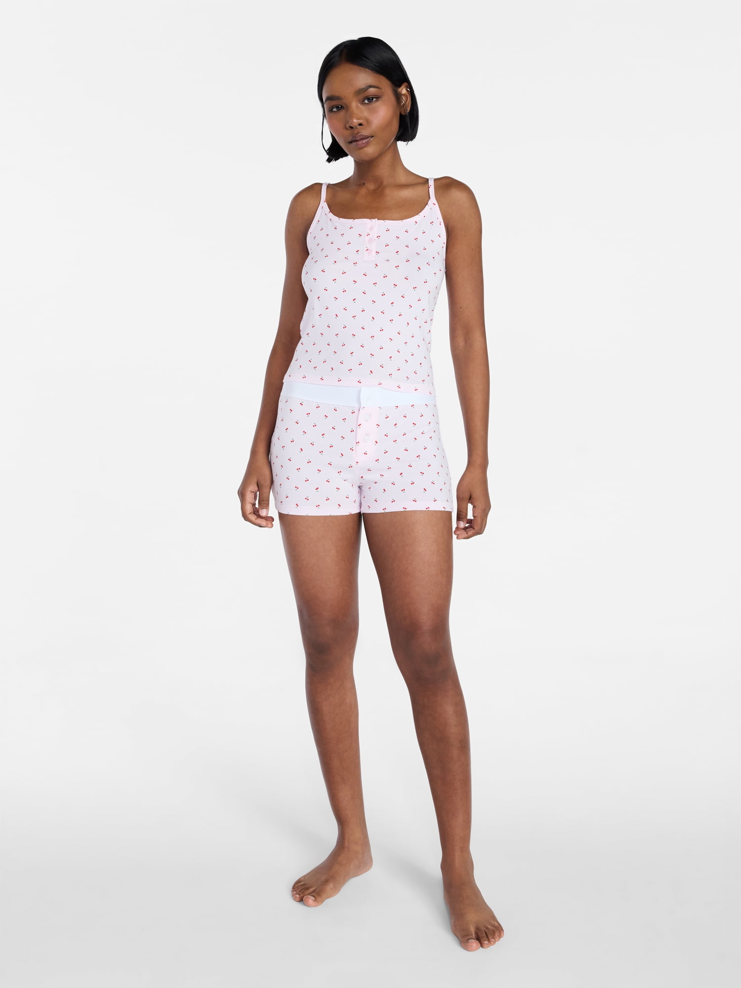No Boundaries Cami and Boxer Shorts Sleep Set from our Cloud Core Collection, 2-Piece, Women's XXS-3X