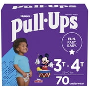 Pull-Ups Boys' Potty Training Pants, 3T-4T (32-40 lbs), 70 Count (Choose Your Size & Count)