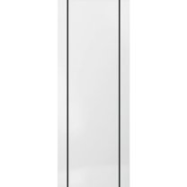 Slab Barn Door Panel 18 x 80 inches | Planum 0016 White Silk with Frosted Glass | Sturdy Finished Interior Doors | Pocket Closet Sliding