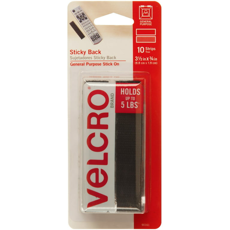 VELCRO® Black Sticky Back Fastener - 18 x 3/4