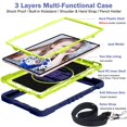 thumbnail image 5 of Dteck for Samsung Galaxy Tab S9/S8/S7 Case 11" 2023/2022/2020 Shockproof Protective Tab S9/S8/S7 Kids Tablet Cover with Pen Holder Rotating Hand Strap & Stand,Blue + Yellow, 5 of 8