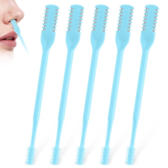 Cortadora de vello nasal ZASZO 2 en 1, 5 unidades, doble cara, azul