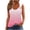 Pink, variant on Staron Women's Gradient Color Sleeveless V Neck Casual Top Blouse Fashion Loose Vacation Party Tank, Black XL