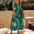 thumbnail image 2 of Green Paisley Moon Design Pattern Background Design Sleeveless Dress Woman Fashion Long Dresses Women's Summer Suit Dress 2025, 2 of 7