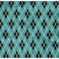 thumbnail image 4 of oneOone Organic Cotton Poplin Twill Teal Blue Fabric Argyle Check Decor Fabric Printed BTY 42 Inches Wide, 4 of 4