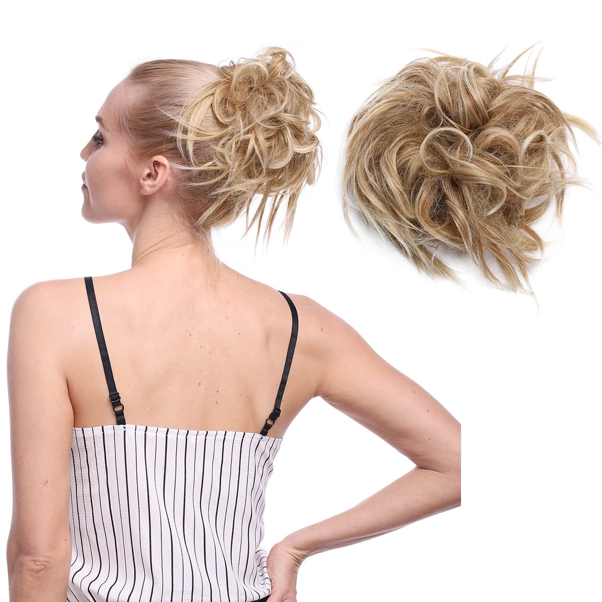 Snoilite Snoilite Messy Bun Extensions Scrunchies Synthetic Wavy Elastic Scrunchie Chignon