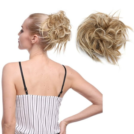 S Noilite Updo Messy Bun Hair Piece Scrunchies Synthetic Wavy Bun