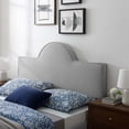 thumbnail image 2 of Headboard, King Size, Velvet, Light Grey Gray, Modern Contemporary Urban Design, Bedroom Master Guest Suite, 2 of 7