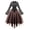 H-Coffee408, variant on Dresses For Women Fashion Gothic Style 1950s Vintage Midi Dress Croset Long Flare Sleeve A-Line Party Dress Solid Color Festival Clothing