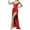 Red, variant on IROINNID Sundress For Women Sling Sleeveless Long Dress High Waist Dress Full-Length Solid Color Dress