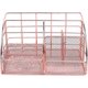 thumbnail image 5 of Metal Desk Organizer, Desk Table Stationery Storage Rack, Assemble Multifunction Cosmetic Pencil Pen Organizer (rose Gold), 5 of 5