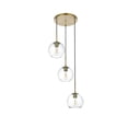 thumbnail image 4 of Maklaine Modern 3 - Light Metal Pendant in Brass and Clear Finish, 4 of 9