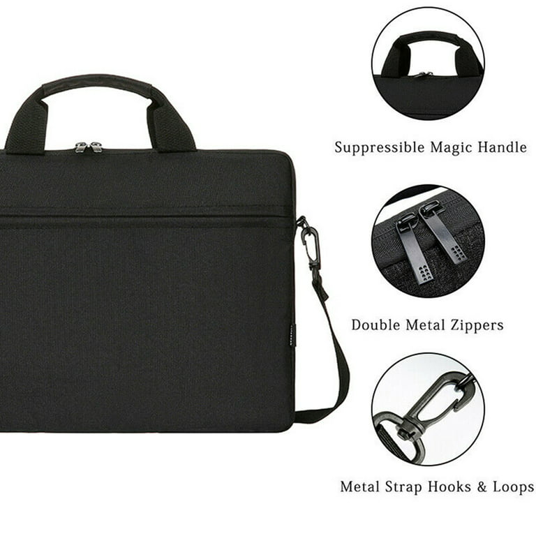 Slim Leather Laptop Bag for Men with14 inch Laptop Compartment