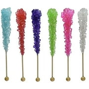 BAYSIDE CANDY ROCK CANDY CRYSTAL STICKS ASSORTED, WRAPPED 20 PIECES!!!