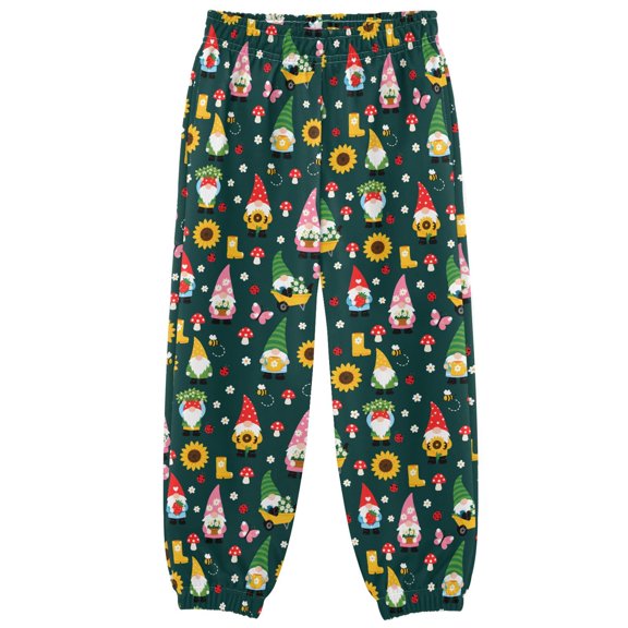 Garden Dwarf Figure Boys Pants Kids Casual Sweatpants Joggers Toddler Sports Pants 3-10 Years