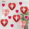 thumbnail image 3 of Dianhelloya Ensemble de 6 Pcs Ornements en Forme de Cœur pour la Saint-Valentin - Centres de Table Rouges et Roses Vibrants pour Dîners Romantiques, Fêtes, Décorations de Maison, 3 of 7