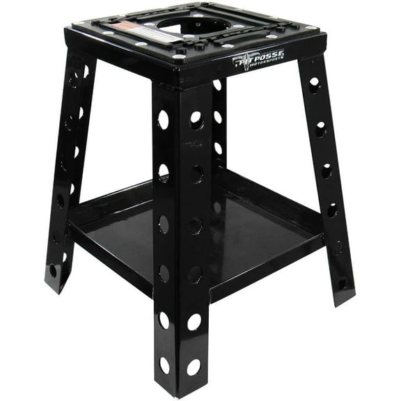 Pit Posse PP145BK Motorcycle Stand Dirt Bike Off-Road Universal fits Motocross Bike - Includes Tool Tray (Black)