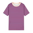 thumbnail image 4 of Topvent Women Oversized Striped Color Block Shirt Short Sleeve O-Neck T-Shirts Casual Loose Pullover Tops Summer Tee Tops, 4 of 4
