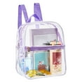 thumbnail image 3 of Yhmxh Clear Backpack Stadium Approved, Heavy Duty Waterproof Transparent PVC Backpack for Concert, Large See Through Bag for College, Security Travel & Stadium (Purple), 3 of 6