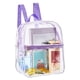 thumbnail image 4 of Mochila Transparente: Adecuada para Estudiantes, Impermeable, Púrpura, Bolso de Regreso a la Escuela para Niños, 4 of 5