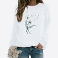 thumbnail image 3 of AJHSAKLt Lightweight Hoodies for Women's Dandelion Print Casual Fashion Sweatshirt Top Crewneck Sweatshirts Women White, 3 of 4