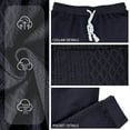 thumbnail image 5 of Kvture Sweat Pants for Mens Workout Athletic Stretch Fit Jacquard Jogger Pants Lounge Casual Baggy Cuffed Trousers Black S, 5 of 5