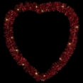thumbnail image 1 of Northlight LED lighted Tinsel Heart Valentine's Day Window Silhouette - 25.25" - Red, 1 of 5