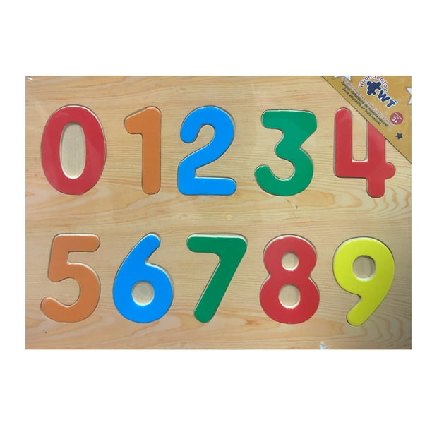 Wooden Puzzle for Kids and Toddles "Color Numbers" 10 Pieces by