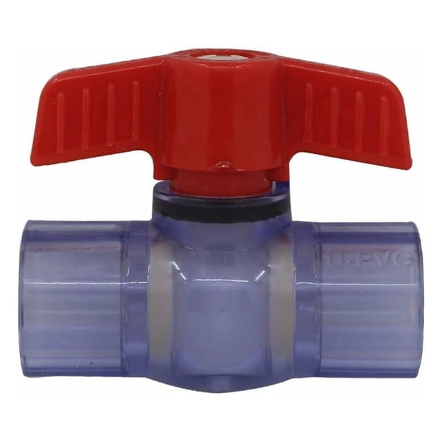 Válvula de bola pvc 25mm válvula pegada válvula de bola válvula de bola esfera piscina (Diámetro interior 25mm) TUNC Sencillez