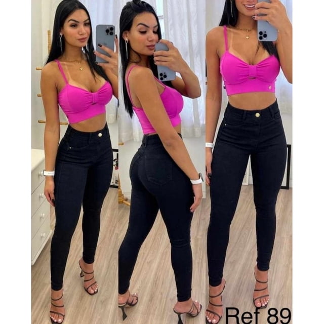 Jeans Mujer Cintura Alta Empina a tope con Lycra Elastano Deng Xun unisex